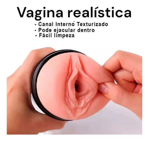 Kit Masturbador Bucetinha Vagina + Lubrificante Com Brinde